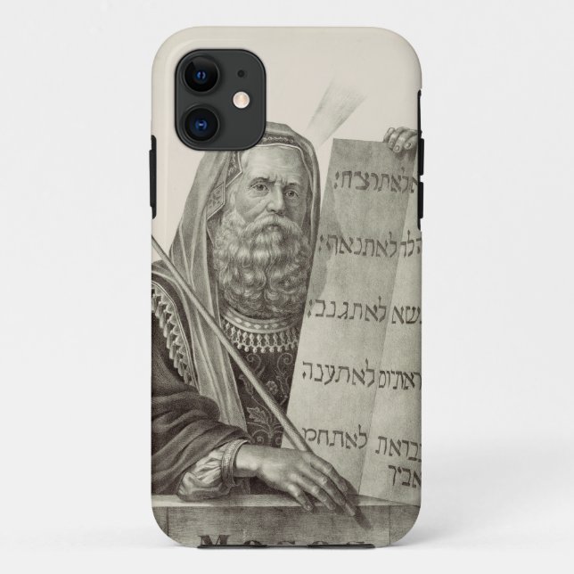 Prophet Moses with the Tablets of the Law Case-Mate iPhone Case (Back)