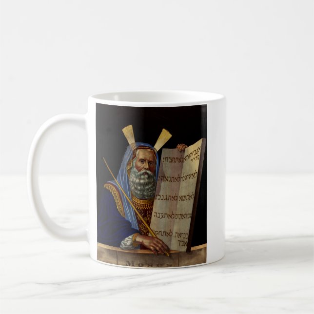 Prophet Moses with the Tablets of the Law  Coffee Mug (Left)
