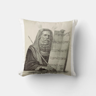 Prophet Moses with the Tablets of the Law Cushion