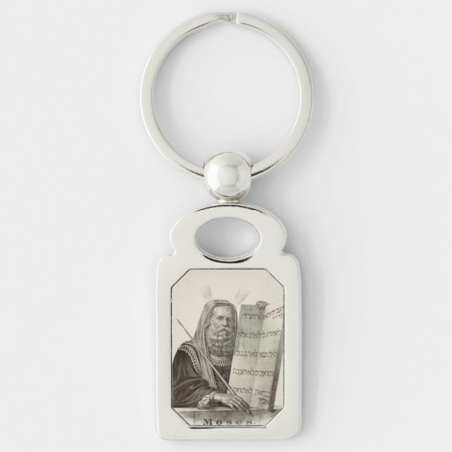 Prophet Moses with the Tablets of the Law Key Ring (Front)
