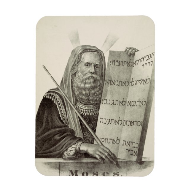 Prophet Moses with the Tablets of the Law Magnet (Vertical)