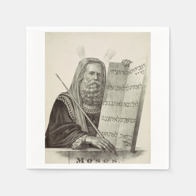 Prophet Moses with the Tablets of the Law Napkin (Front)