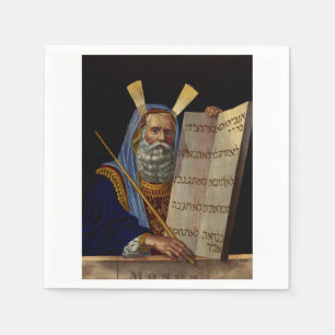 Prophet Moses with the Tablets of the Law  Napkin