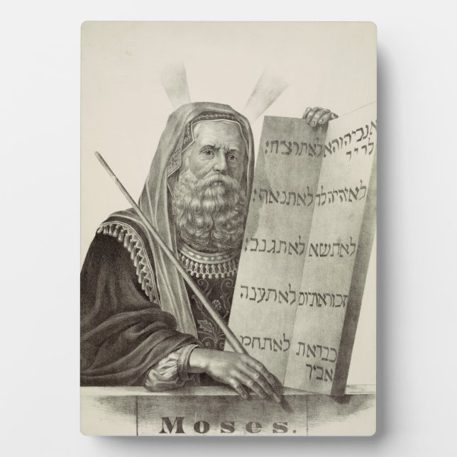 Prophet Moses with the Tablets of the Law Plaque (Front)