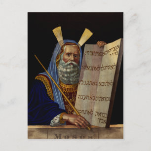 Prophet Moses with the Tablets of the Law  Postcard