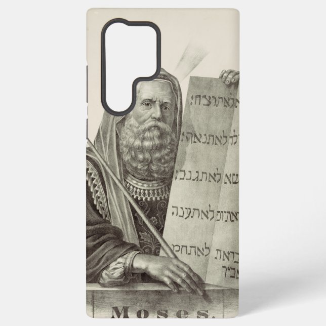 Prophet Moses with the Tablets of the Law Samsung Galaxy S22 Ultra Case (Back)