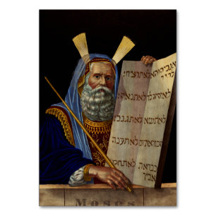 Prophet Moses with the Tablets of the Law  Table Number
