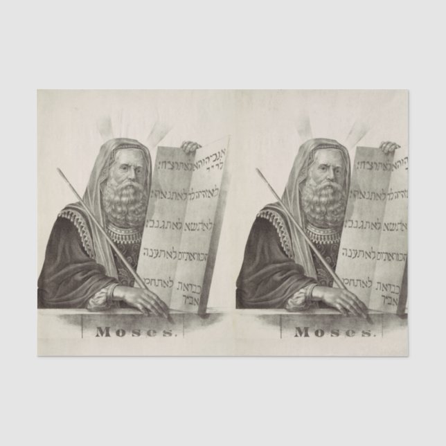 Prophet Moses with the Tablets of the Law Tissue Paper (Front)