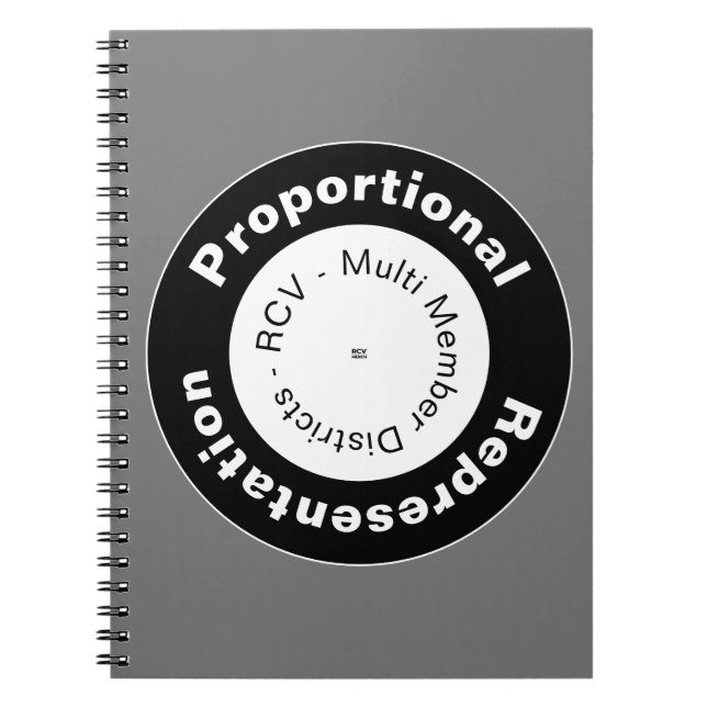 Proportional Representation Spiral Photo Notebook (Front)