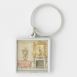 Proposal for a drawing room interior, 1755-60 (w/c key ring