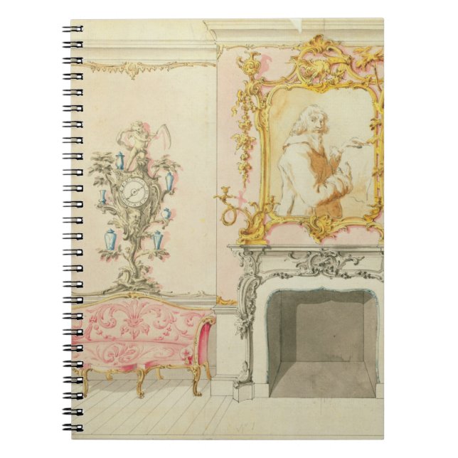 Proposal for a drawing room interior, 1755-60 (w/c notebook (Front)