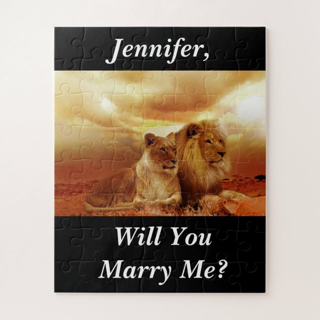 Proposal Ideas Fun Pop the Question Puzzle (Vertical)