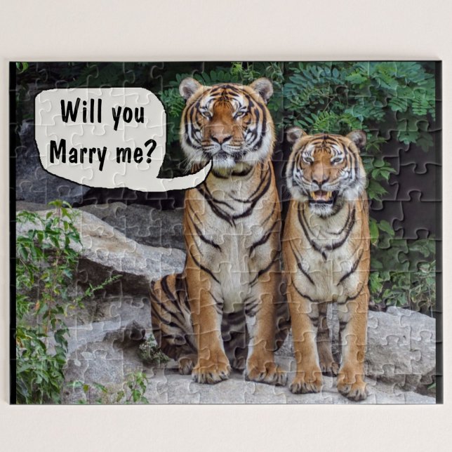 Proposal jigsaw tigers cat wedding jigsaw puzzle (Tiger proposal
)