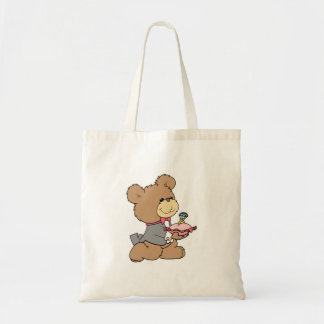 proposal or ring bearer teddy bear design tote bag