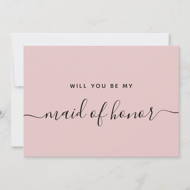 Proposal Will You Be My Maid Of Honour Bridal Part Invitation (Front)