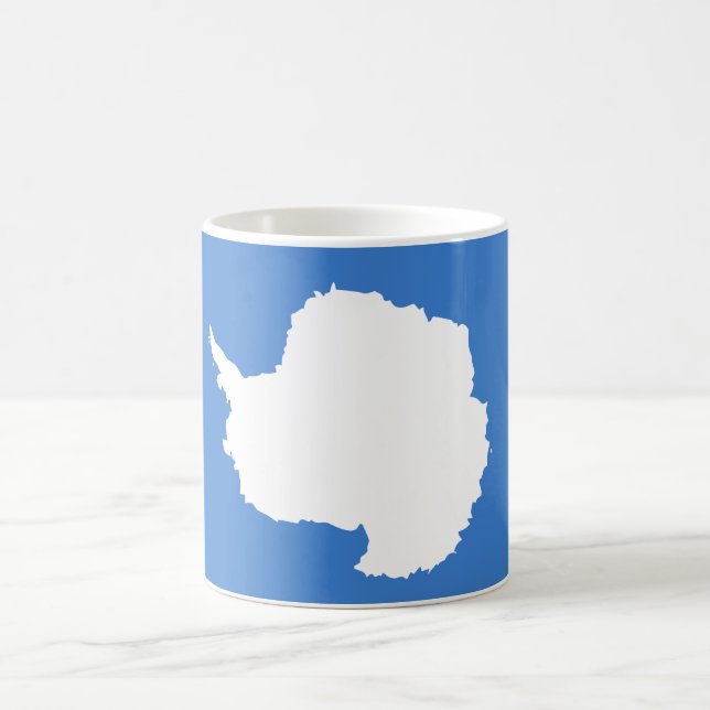 Proposed Flag of Antarctica (by Graham Bartram) Coffee Mug (Center)