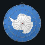 Proposed Flag of Antarctica (by Graham Bartram) Dartboard<br><div class="desc">This design features the flag of Antarctica that was proposed by Graham Bartram, Chief Vexillologist and Trustee of the Flag Institute in London, England. Antarctica is Earth's southernmost continent. Antarctica contains the geographic South Pole and is situated in the Antarctic region of the Southern Hemisphere, almost entirely south of the...</div>