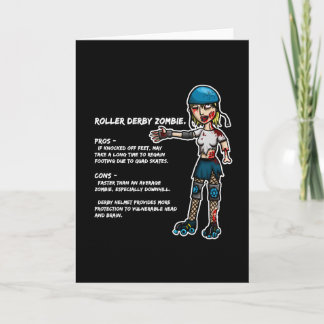 Pros and Cons Roller Derby Zombie Card