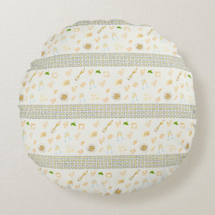 Prosecco and Pasta Birthday Round Cushion