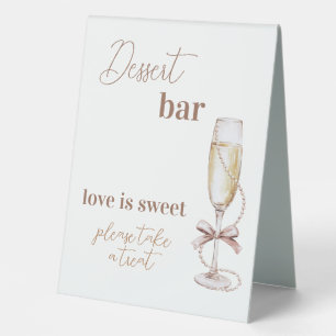 Prosecco and Pearls Bridal Shower Dessert Bar Sign