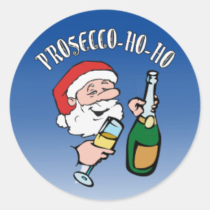 Prosecco-ho-ho Classic Round Sticker