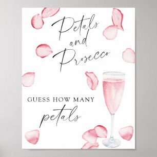 Prosecco - how many petals Bridal shower game Poster