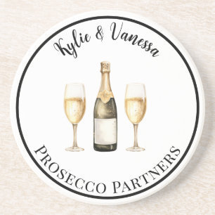 Prosecco Partners Drink Coaster