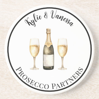 Prosecco Partners Drink Coaster