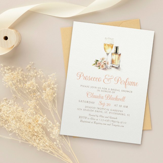 Prosecco Perfume Champagne Bridal Shower Invitation (Creator Uploaded)