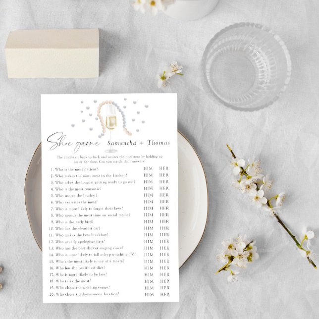 Prosecco Shoe game bridal shower game (Creator Uploaded)