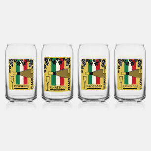 Prosecco sparkling wine  can glass