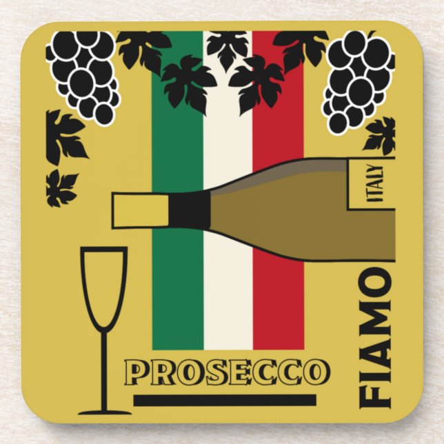 Prosecco sparkling wine   coaster (Front)