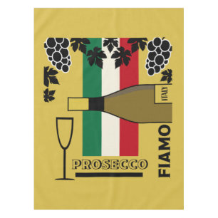 Prosecco sparkling wine  tablecloth
