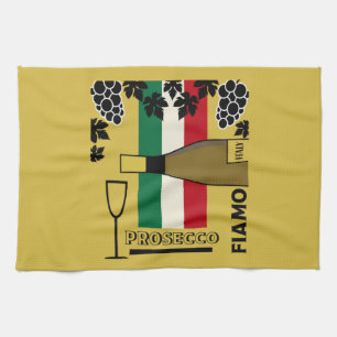 Prosecco sparkling wine tea towel