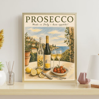 Prosecco Wall Art | Italian Wine Poster