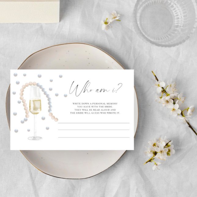 Prosecco - Who am I bridal shower game Stationery (Creator Uploaded)