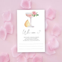Prosecco - Who am I bridal shower game