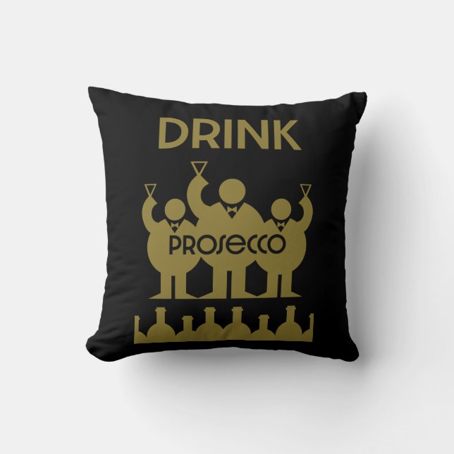 Prosecco Wine Drinkers Cushion (Front)