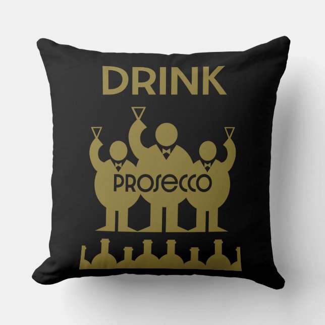 Prosecco Wine Drinkers Cushion (Front)