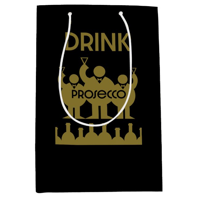 Prosecco Wine Drinkers Medium Gift Bag (Front)