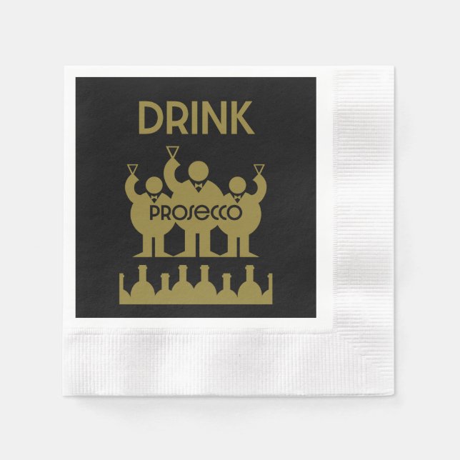 Prosecco Wine Drinkers Napkin (Front)