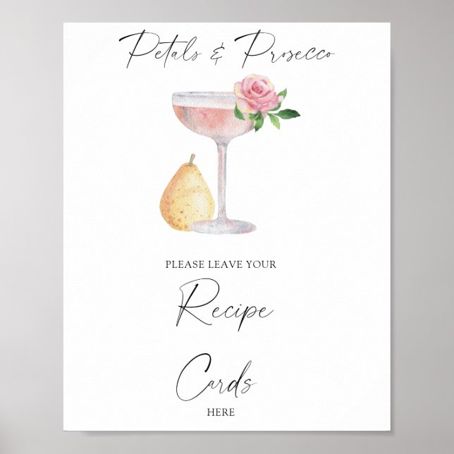 Prosecco - Your recipe card here Poster (Front)