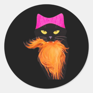 Prosecutor Cat Lady Against Orange Felon 2024 Hall Classic Round Sticker