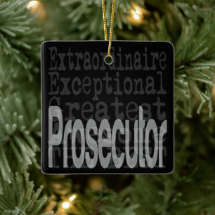 Prosecutor Extraordinaire Ceramic Ornament
