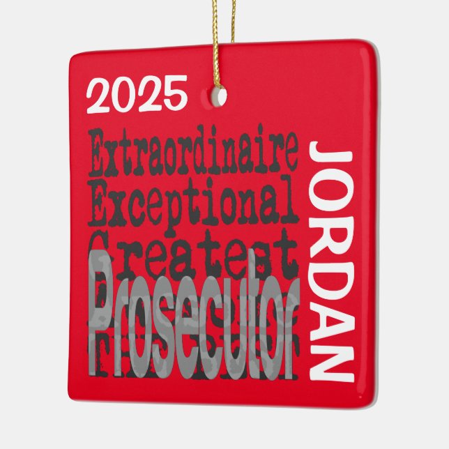 Prosecutor Extraordinaire CUSTOM Ceramic Ornament (Left)