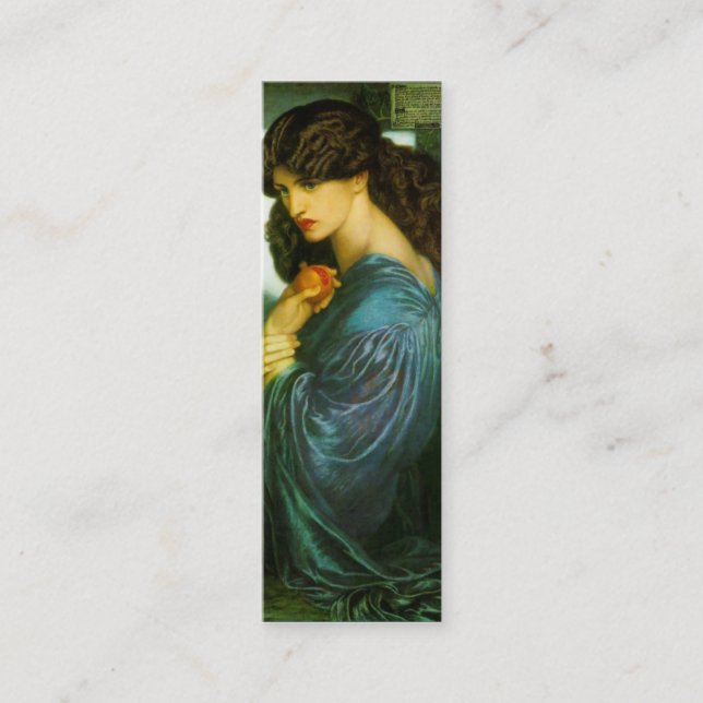 Proserpine Bookmark by Dante Gabriel Rossetti Mini Business Card (Front)