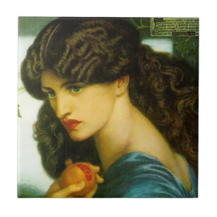 Proserpine by Rossetti Pre-Raphaelite Ceramic Tile