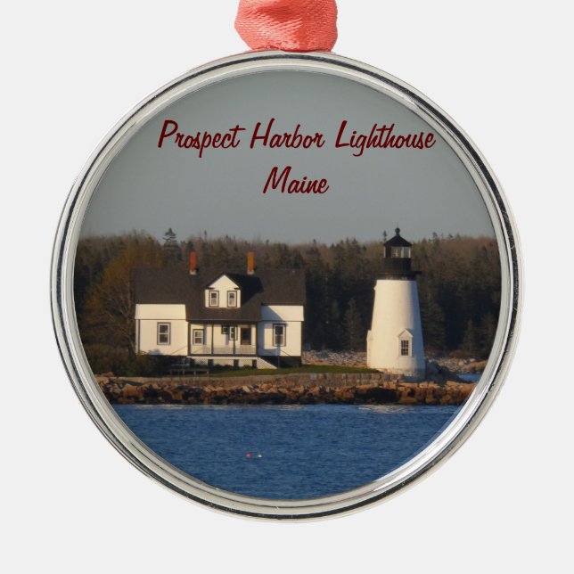 Prospect Harbour Lighthouse- Maine Metal Ornament (Front)