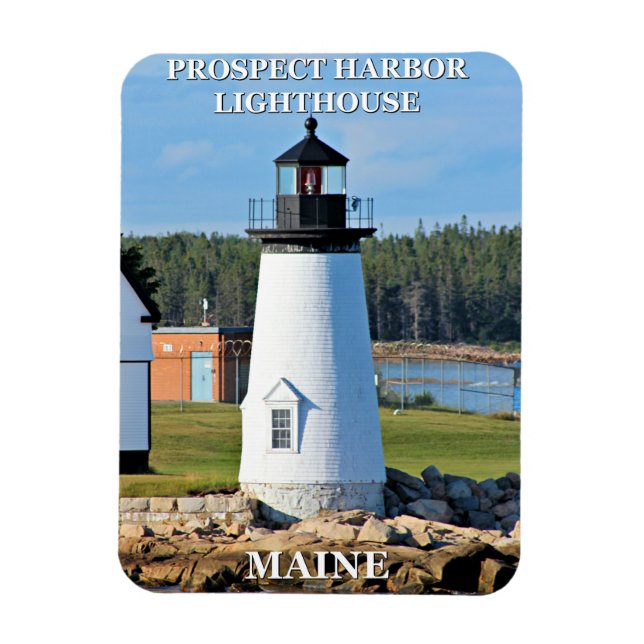 Prospect Harbour Lighthouse, Maine Photo Magnet (Vertical)
