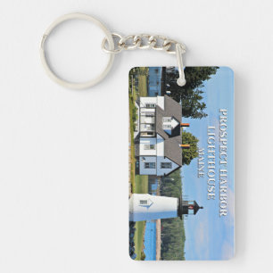 Prospect Harbour Lighthouse, Maine Postcard Key Ring